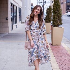 JessaKae Multicolor Floral High Low Dress